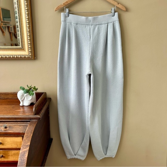 Free People FP Beach Freya Knit Tapered Balloon Pants Dove Gray Grey Size M - Picture 6 of 11